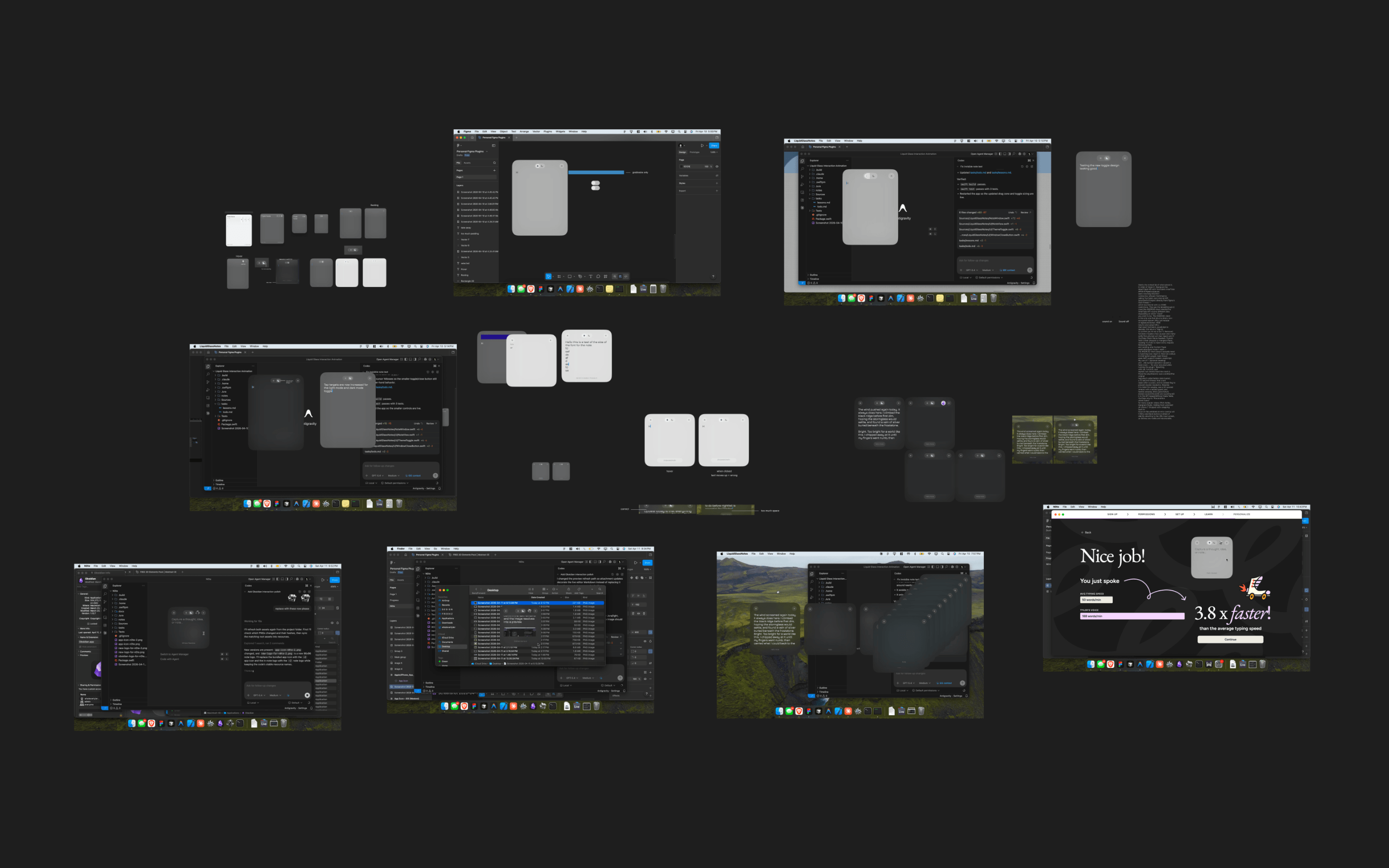 Human Systems beginning exploration screens in Figma, zoomed out a ton of screens