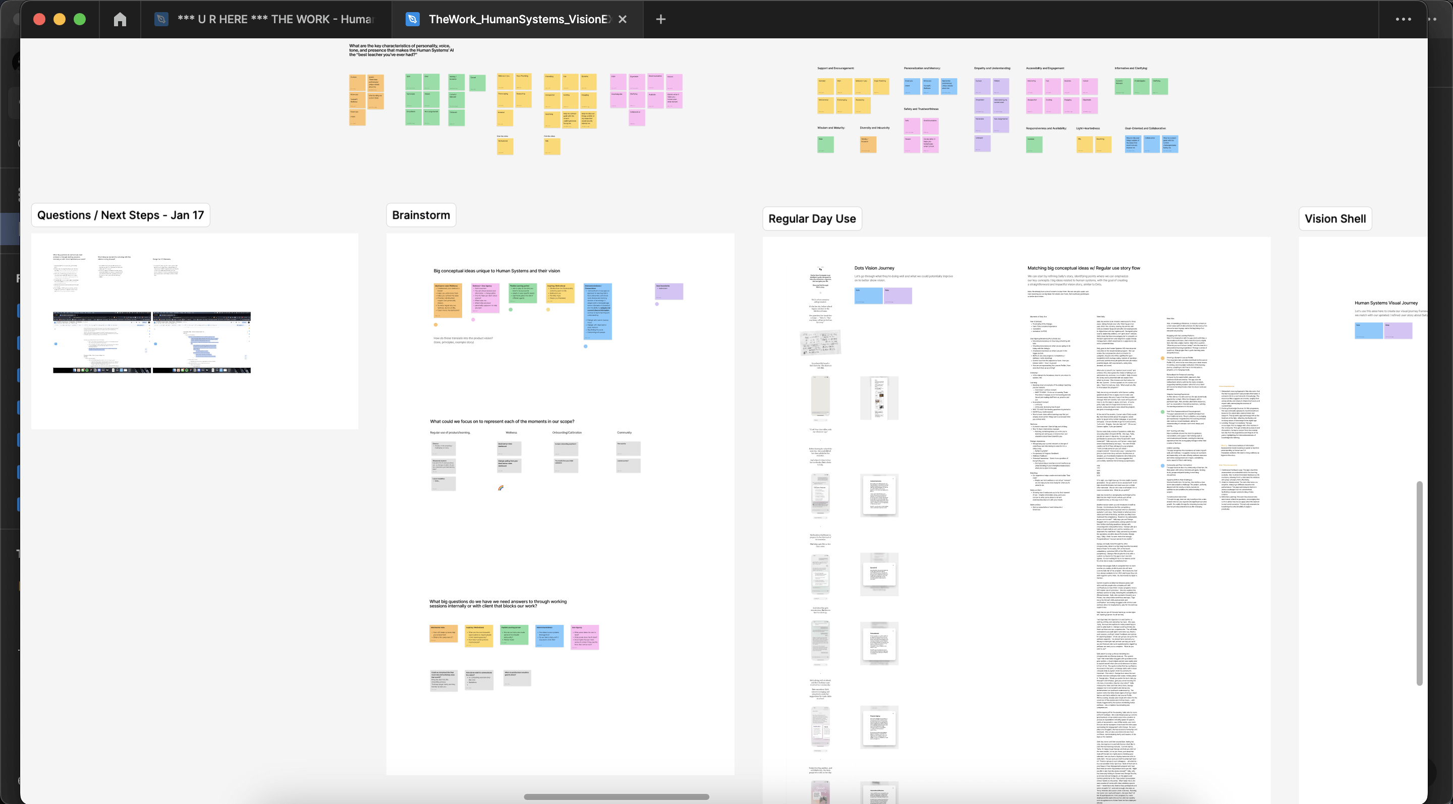 Competitive Analysis screen in Fimga showing zoomed out tons of research